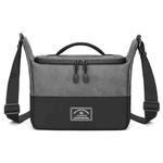 PU Leather Shoulder Crossbody Photography Bag SLR Camera Bag Lens Storage Bag(Gray)