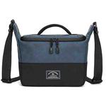 PU Leather Shoulder Crossbody Photography Bag SLR Camera Bag Lens Storage Bag(Blue)