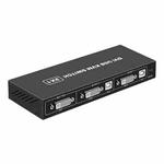 4K DVI USB KVM Switch DVI 2 In 1 Out Adapter Two Computer Shared Switcher Hub(Black)