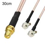 RP-SMA Female To 2 TS9 R WiFi Antenna Extension Cable RG316 Extension Adapter Cable(30cm)