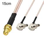 SMA Female To 2 CRC9 R WiFi Antenna Extension Cable RG316 Extension Adapter Cable(15cm)