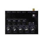 Ultra-compact 4 Channel Stereo Sound Low-noise Mixer For Recording Live Broadcasting, US Plug(MAX400)