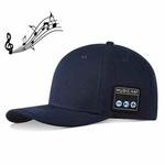 Bluetooth 5.0 Binaural Stereo Wireless Music Calling Cap Outdoor Sports Baseball Hat(Navy Blue)