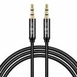 JINGHUA Audio Cable 3.5mm Male To Male AUX Audio Adapter Cable, Length: 1.2m(3 Knots Black)