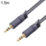 JINGHUA A240 3.5mm Male To Male Audio Cable Cell Phone Car Stereo Microphone Connection Wire, Size: 1.5m(Gray)