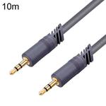 JINGHUA A240 3.5mm Male To Male Audio Cable Cell Phone Car Stereo Microphone Connection Wire, Size: 10m(Gray)