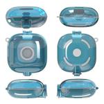 For Beats Fit Pro Transparent PC Hard Shell Earphone Protective Case with Lanyard(Transparent Blue)