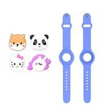 For AirTag Watch Strap Cartoon Cute Anti-lost Device Silicone Protective Cover, Color: Blue