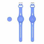 For AirTag Watch Strap Tracker Silicone Protective Case Anti-lost Device Cover, Color: Luminous Blue