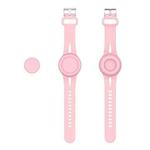 For AirTag Watch Strap Tracker Silicone Protective Case Anti-lost Device Cover, Color: Pink