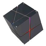 Qone Cube AI Smart Voice-Controlled Bluetooth Speaker RGB Light Mini Wireless Audio, Color: Black