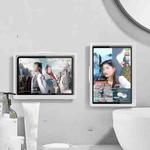 Waterproof Shower Tablet Holder Case Bathroom Kitchen Wall Mount Storage Box For IPad(White)