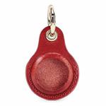 For Airtag CONTACTS FAMILY CF1139 First-layer Cowhide Tracker Protective Case Pet Locator Leather Case(Red)