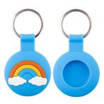 For Airtag Cartoon Tracker Silicone Case Anti-lost Device Protective Cover, Color: Colorful Blue