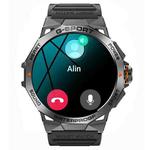 K62 1.43 Inch Waterproof Bluetooth Call Weather Music Smart Sports Watch, Color: Black