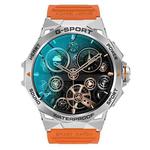 K62 1.43 Inch Waterproof Bluetooth Call Weather Music Smart Sports Watch, Color: Orange