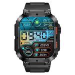 K57 Pro 1.96 Inch Bluetooth Call Music Weather Display Waterproof Smart Watch, Color: Black