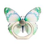 Cute Cartoon Butterfly Multifunctional Finger Ring Cell Phone Holder 360 Degree Rotating Universal Phone Ring Stand, Color: Green