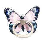 Cute Cartoon Butterfly Multifunctional Finger Ring Cell Phone Holder 360 Degree Rotating Universal Phone Ring Stand, Color: Blue