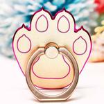 Multifunctional Metal Cartoon Cats Claw Cell Phone Ring Holder, Color: Rose Red Edge Golden