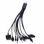 10 In 1 Multifunction USB Charging Cable For IPhone / PSP / Camera / Nokia / HTC / LG / Samsung(Black)