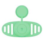 For Airtag Binaural Cover Waterproof Tracker Case Pet Collar Locator Silicone Cover, Color: Matcha Green