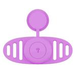 For Airtag Binaural Cover Waterproof Tracker Case Pet Collar Locator Silicone Cover, Color: Light Purple