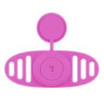 For Airtag Binaural Cover Waterproof Tracker Case Pet Collar Locator Silicone Cover, Color: Luminous Pink