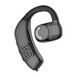 Bluetooth Headset Digital Display Hanging Ear OWS Stereo Sports Earbuds(Black)