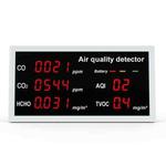 5-in-1 Indoor Home Portable Air Monitor TVOC Formaldehyde Detector(W17 White)
