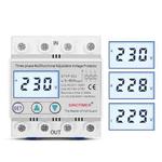 SINOTIMER STVP-932 63A 3-phase 380V LCD Self-resetting Adjustable Surge Voltage Protector
