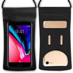 TPU Transparent Touch Screen Phone 30m Waterproof Bag Outdoor Rafting Phone Case(Black)