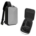 For DJI Mini 4 Pro Drone BKANO Hard Shell Chest Bag Shoulder Bag(Silver)