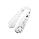 F11 Portable USB Charging Rotating Digital Display Bladeless Hanging Neck Fan(White)