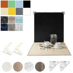 2pcs 60cm Double-Sided Background Board + 7pcs Backdrop Paper Photography Props Set, Spec: Set 4