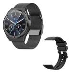 GT3Pro 1.28-Inch Health Monitoring Bluetooth Call Smart Watch With NFC, Color: Black Steel