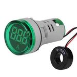 SINOTIMER ST16A Round 22mm LED Digital Signal Light 220V AC Ammeter 0-100A AC Current Indicator Light(04 Green)