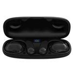 OWS Hanging Ear Bluetooth Earphones With Digital Display Charging Compartment(Black)