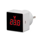 SINOTIMER V-PL Square Insert Type Household Digital AC Voltmeter EU Plug