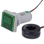 SINOTIMER ST17A Square 22mm LED Digital Display Signal Light AC Current Indicator 0-100A(04 Green)