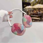 For AirPods Max 1Pair Tropical Leaf Pattern Headphone Silicone Case(Color)