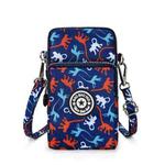 Crossbody Mobile Phone Bag Vertical Coin Purse with Armband for Women(Dark Blue Monkey)