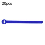 20pcs Data Cable Storage And Management Strap T-Shape Nylon Binding Tie, Model: Blue 10 x 100mm