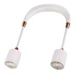 Portable Hanging Neck Fan USB Charging Long Life Outdoor Small Fan(White)