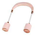 Portable Hanging Neck Fan USB Charging Long Life Outdoor Small Fan(Pink)