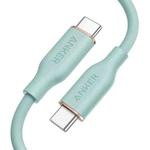 ANKER A8553 Powerline III 1.8m Skin Friendly Dual Type-C Data Cable PD100W Fast Charging Cable(Mint Green)