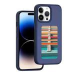 For iPhone 14 Pro Max NFC Four-Color E-ink Screen DIY Phone Case(Blue)