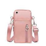 Crossbody Mobile Phone Bag Vertical Wallet Wrist Pouch With Arm Band for Women, Style: Pink 