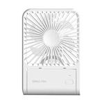 HX-123 USB Charging Wall-mounted Desktop Folding Thin and Light Small Fan(White)