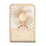 HX-123 USB Charging Wall-mounted Desktop Folding Thin and Light Small Fan(Yellow)